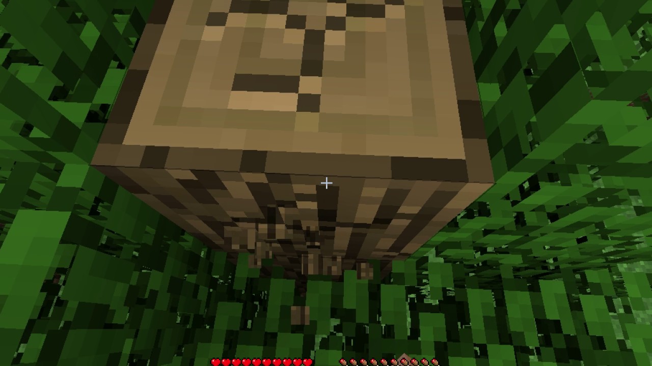 Minecraft Chopping down a tree - YouTube