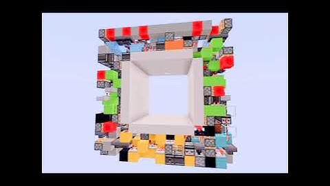 The Smallest 7×7 Seamless Cave Piston Door On MCPE