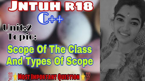 #jntuh #r18 #oops #cplusplus #scope #of #the #class #and #its #types #very #important 💯😍👍