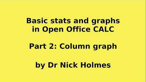 Simple stats in Calc / Excel. Part 2: Basic graphs, formatting, & error bars