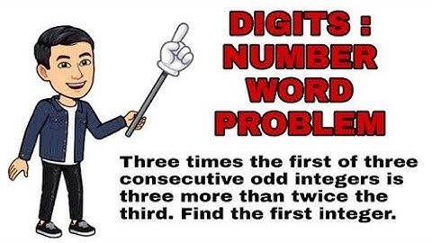 Three times the 1st of three consecutive odd integers is three more|Number Word Problem|Aptitude|