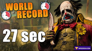 [World Record] Speedrun Clown 27seconds! 1v1 Killer vs Bot! | Dead by Daylight |