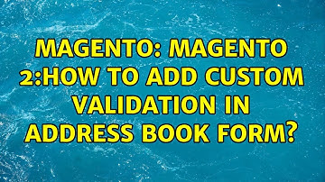Magento: Magento 2:How to add custom validation in Address book form?
