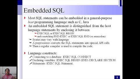 DBMS LECTURE 27  Embedded SQL, CURSOR