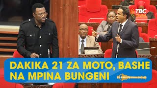 HAPATOSHI BUNGENI MPINA NA BASHE | HIZI NI DAKIKA 21 ZA MJADALA MKALI | 'MPINA ULETE USHAHIDI'