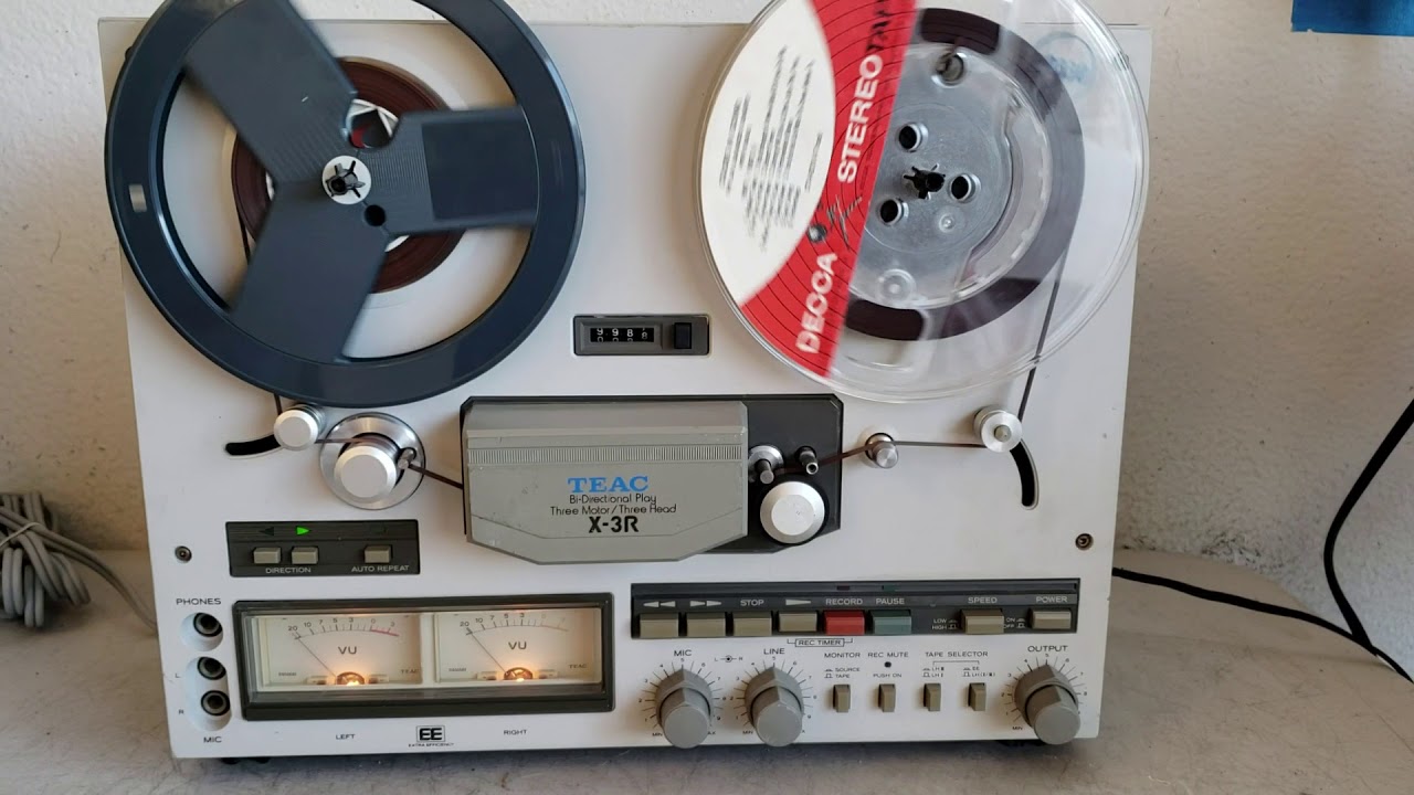 Vintage Teac X-3R 3-Head Reel-to-Reel Tape Deck/Player Demo 