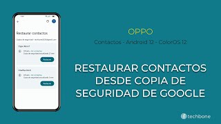 Restaurar Contactos desde Copia de Seguridad de Google - Oppo [Android 12 - ColorOS 12] screenshot 5
