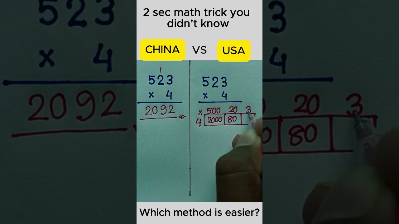 CHINA Vs USA #mathskills #maths #knowledge #mathstricks #mathematics #education #mathsteacher