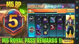 Royal Pass  M5 1 to 50 RP FULL  Rewards SA TomYT PUBG MOBILE