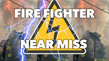 Fire fighter near miss incident North Las Vegas Fire {POWER LINES DOWN}