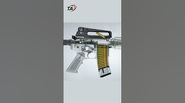 M16 Rifle Internal Mechanism | Transparent 3D Animation