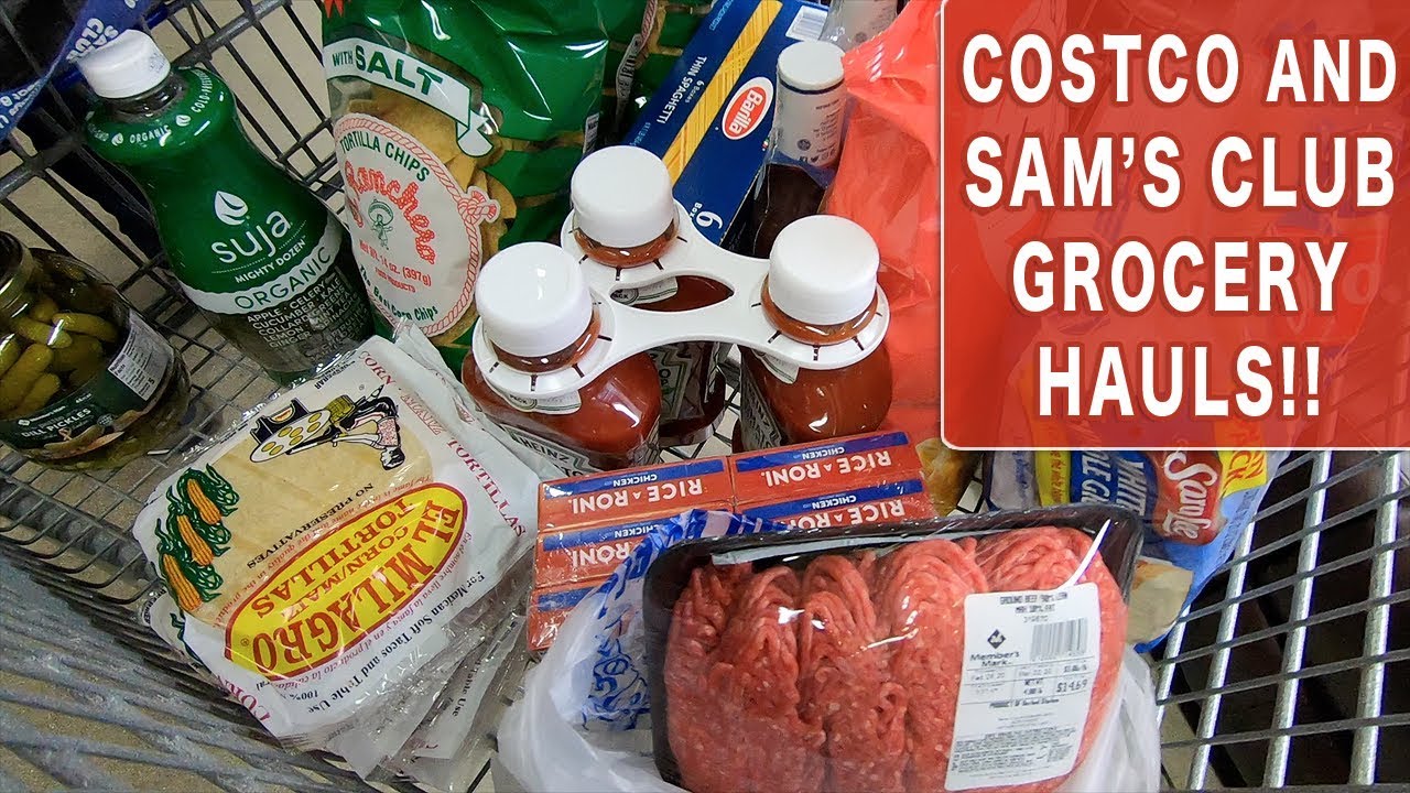 COSTCO and SAM'S CLUB GROCERY HAULS! Shop with Me Sam's Club Grocery