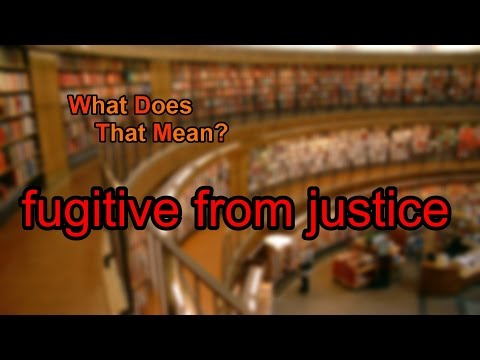 What Does Ffj Fugitive From Justice Mean