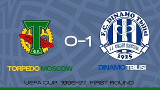 Torpedo Moscow 0-1 Dinamo Tbilisi 10.09.1996 UEFA cup 1996-97 first round
