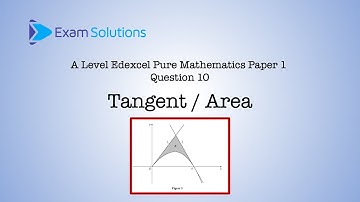 A level Edexcel June 2024 Paper 1 Q10 - Tangent / Area | ExamSolutions