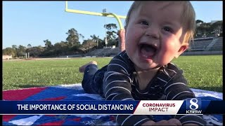 Social distancing is a way of life for KSBW anchor Lauren Seaver and her son Braden
