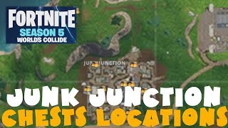 Chapter 1 Junk Junction Season 5 Chests Locations Guide - Fortnite Battle Royale