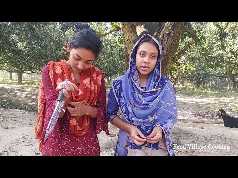Slaughtering chickens in the hands of a beautiful young woman of the village | Food village Cooking