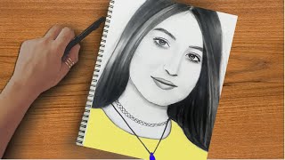 تعليم رسم قمر مار من فريق نور مار بالرصاص خطوه بخطوه بطريقة سهلة بالمقاسات | رسم سهل | رسم بنات