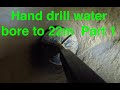Hand drilling water bore