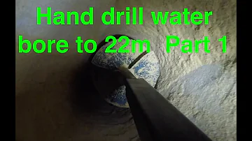 Hand drilling water bore