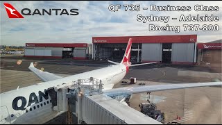 Qantas Business Class (Jul 2022) - Sydney to Adelaide (QF 735) - Boeing 737-800