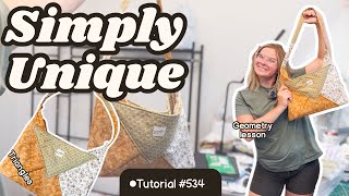 Shoulder Bag Step by Step Sewing Tutorial - 4 Squares