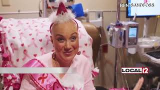 Local woman throws party for herself on last day of breast cancer treatment