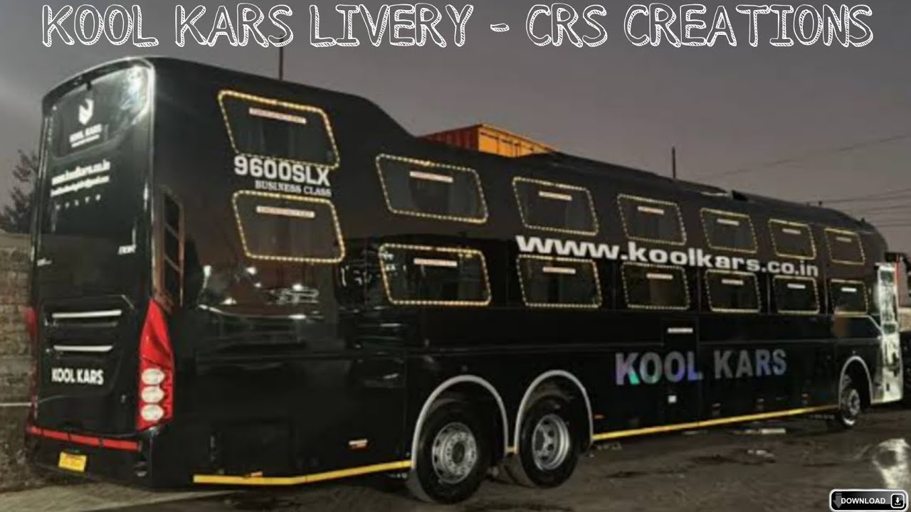 KOOL KARS LIVERY For CRS Volvo 9600 SLX Mod || Download Now || Navyansh Game Hub 