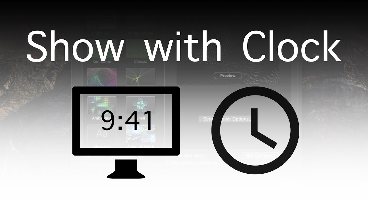 How To Show Clock On Screensaver Mac YouTube