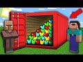 Minecraft NOOB vs PRO: WHY VILLAGER HIDE THIS SECRET ARMOR IN CONTAINER FROM NOOB? 100% trolling