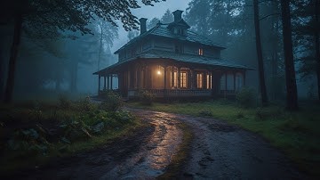 Goodbye Stress to Sleep Instantly with Heavy Rain & Thunder on Old Metal Roof in Rainforest at Night