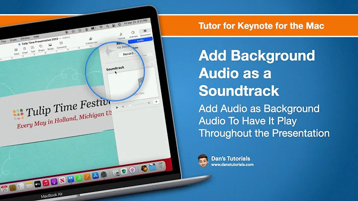 Aggiungi una colonna sonora alla tua presentazione Keynote su Mac