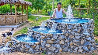 Download lagu A veteran with injured hands built a stone basin and created a mysterious water source.