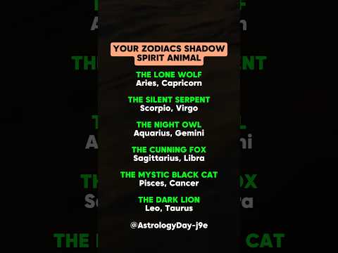 Your Zodiac Signs Shadow Spirit Animals #zodiac #zodiacsigns #astrology #horoscope #tarot