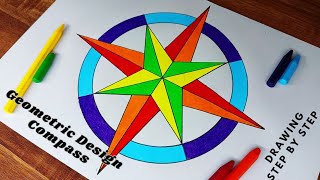 Most Easy Geometric design Drawing Compass - Geometrical shapes drawing @VipulSwamiArts