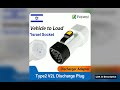 EVqiaoyi Type 2 V2L Discharger Adapter with Israeli Socket  Portable Type 2 Car Discharge Plug for J