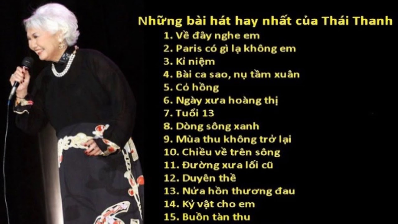 Những bài hát hay nhất của Thái Thanh - youtube