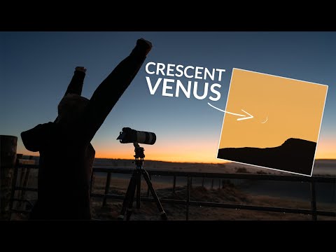 I photographed VENUS in its CRESCENT phase!