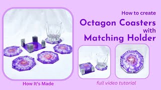 How to Create OCTAGON Coasters with matching Holder! [3 EASY Steps Video Tutorial] #111