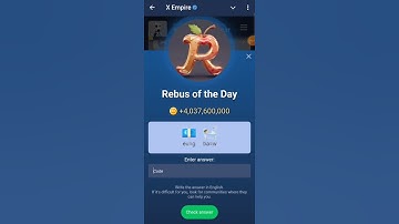 Rebus Of The Day || Code 7 & 8 September X Empire 😊 #xempire
