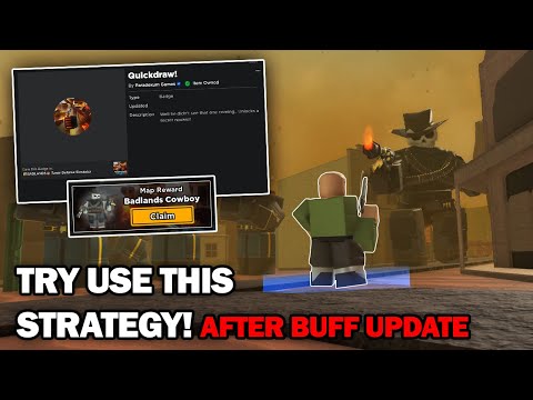 Getting Badlands QuickDraw Badge by using this strategy! easy (TDS) | Roblox