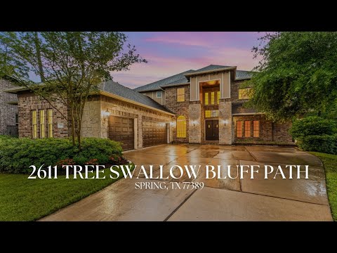 2611 Tree Swallow Bluff Path, Spring, TX home video tour