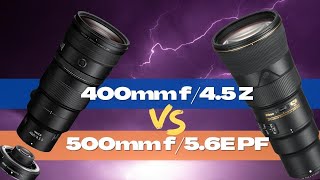 FROZEN BATTLE of the telephotos: Z 400mm f/4.5 + TC-1.4x teleconverter versus AF-S 500mm f/5.6E PF