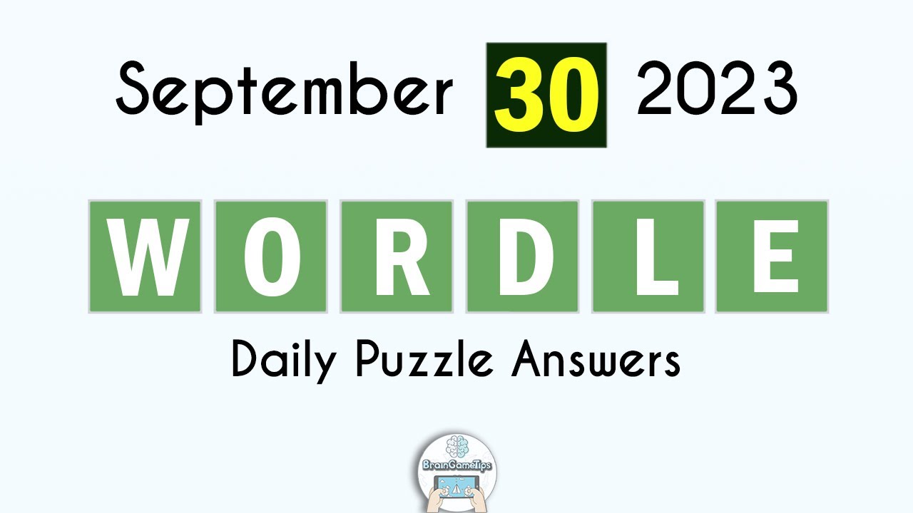 Wordle September 30 2023 Today Answer YouTube
