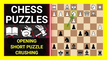 Chess Puzzles to Practice. Themes: Opening, Short puzzle, Crushing. Learn Chess