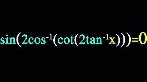 A tricky problem on inverse trigonometry function | ITF | JEE