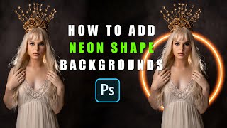 How to Add Neon Shape Background in Photoshop | Youtube Shorts