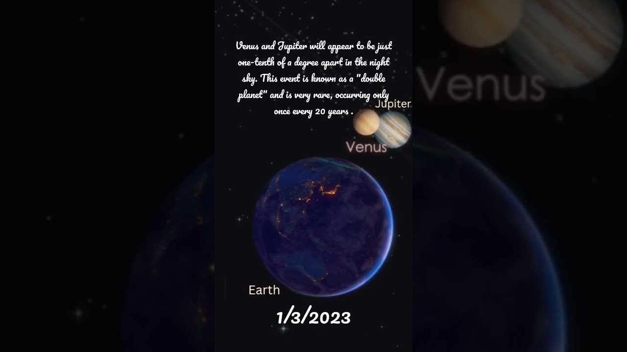 On March 1, 2023, a rare planetary conjunction will occur #milkyway#planets #youtubeshorts #earth