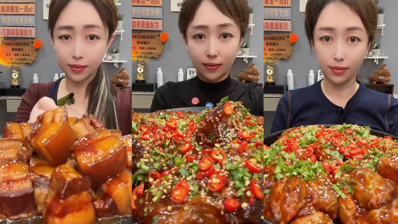 Mukbang #Spicy Noodles 🔥🍜 Pork 🤤 Meat 🍖🥓 Beef Chicken 🍗#food #beef #noodles